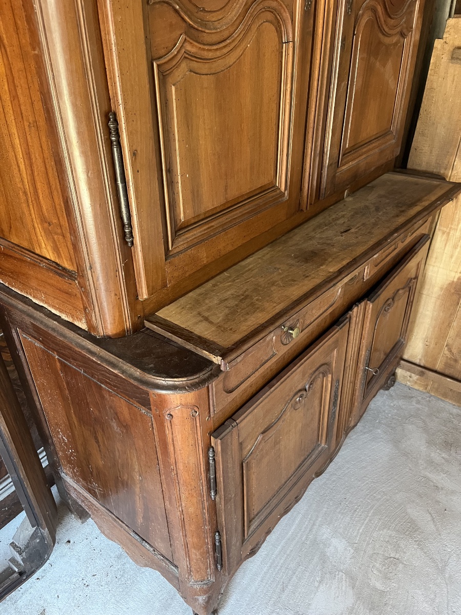 Louis XV-style Burgundian Two-section Sideboard In Walnut -photo-4