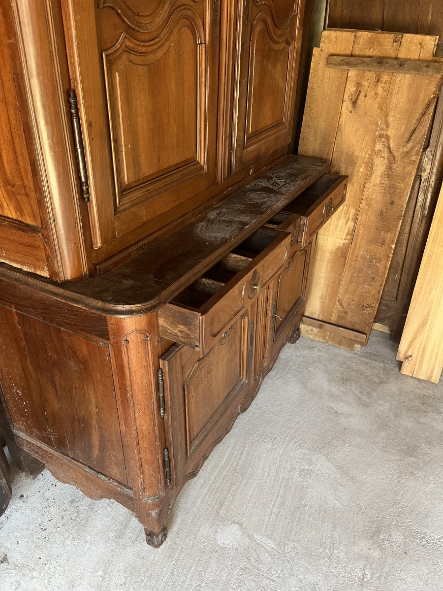 Louis XV-style Burgundian Two-section Sideboard In Walnut -photo-2