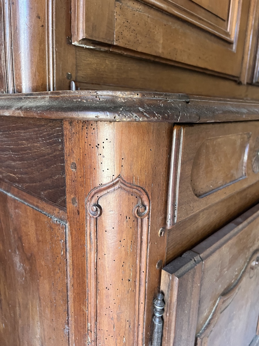 Louis XV-style Burgundian Two-section Sideboard In Walnut -photo-4