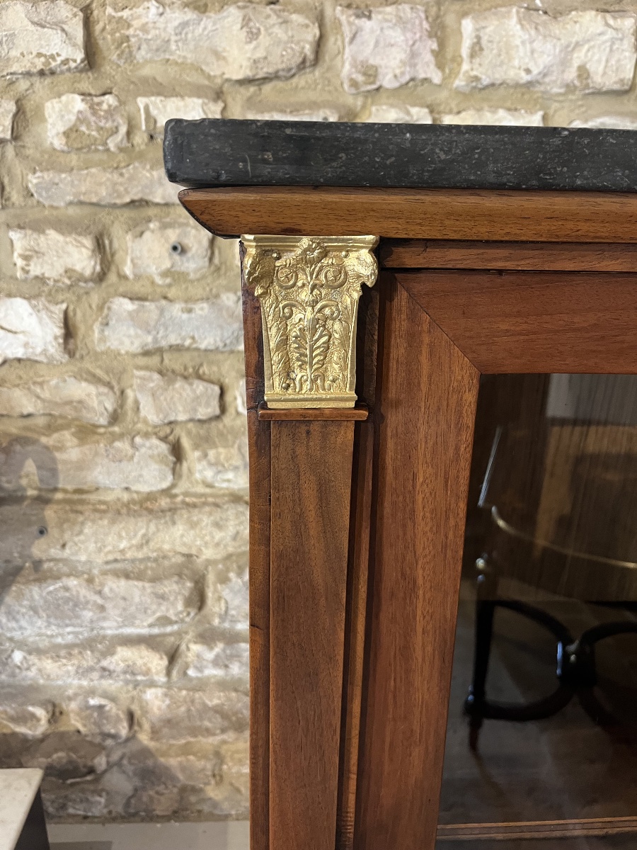 Directoire-style Display Cabinet In Walnut -photo-3