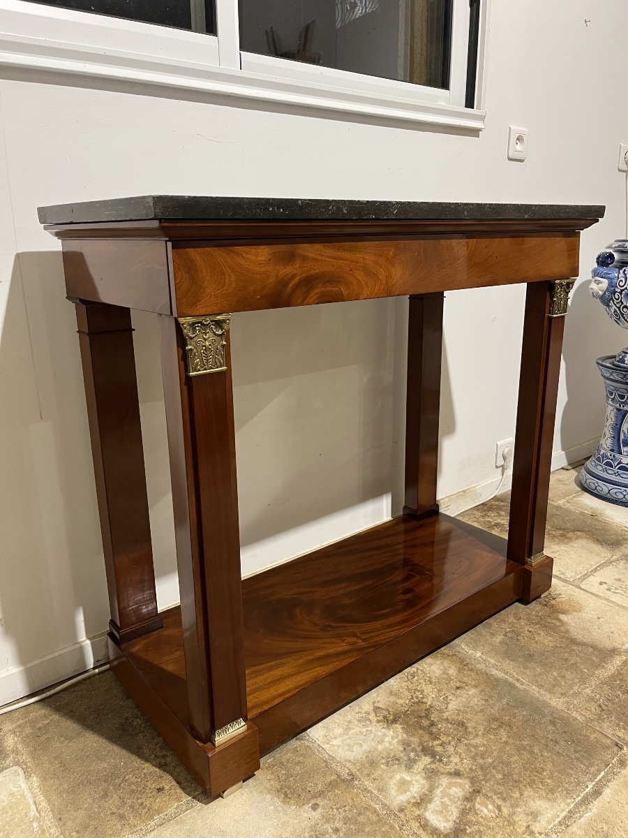 Console époque Directoire en acajou 