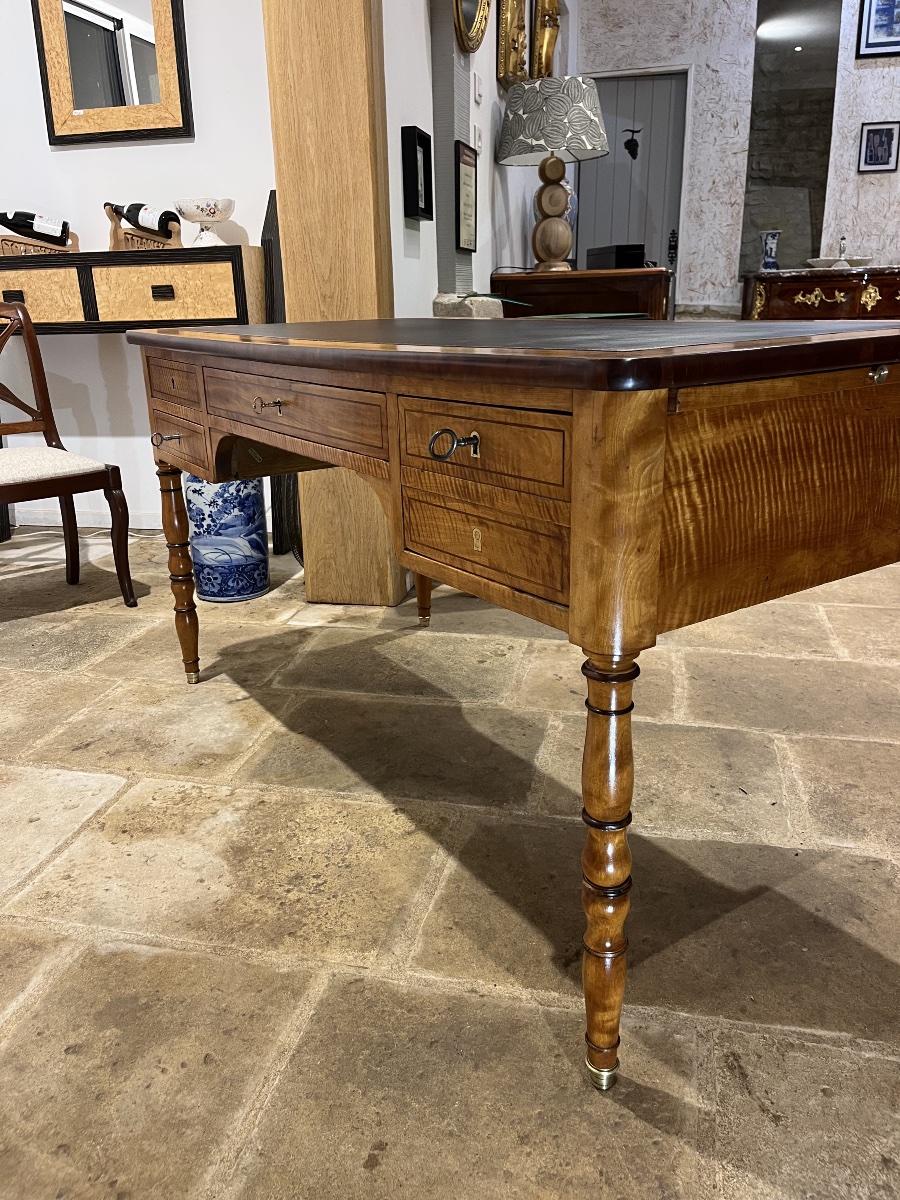Bureau plat Charles X en citronnier -photo-2