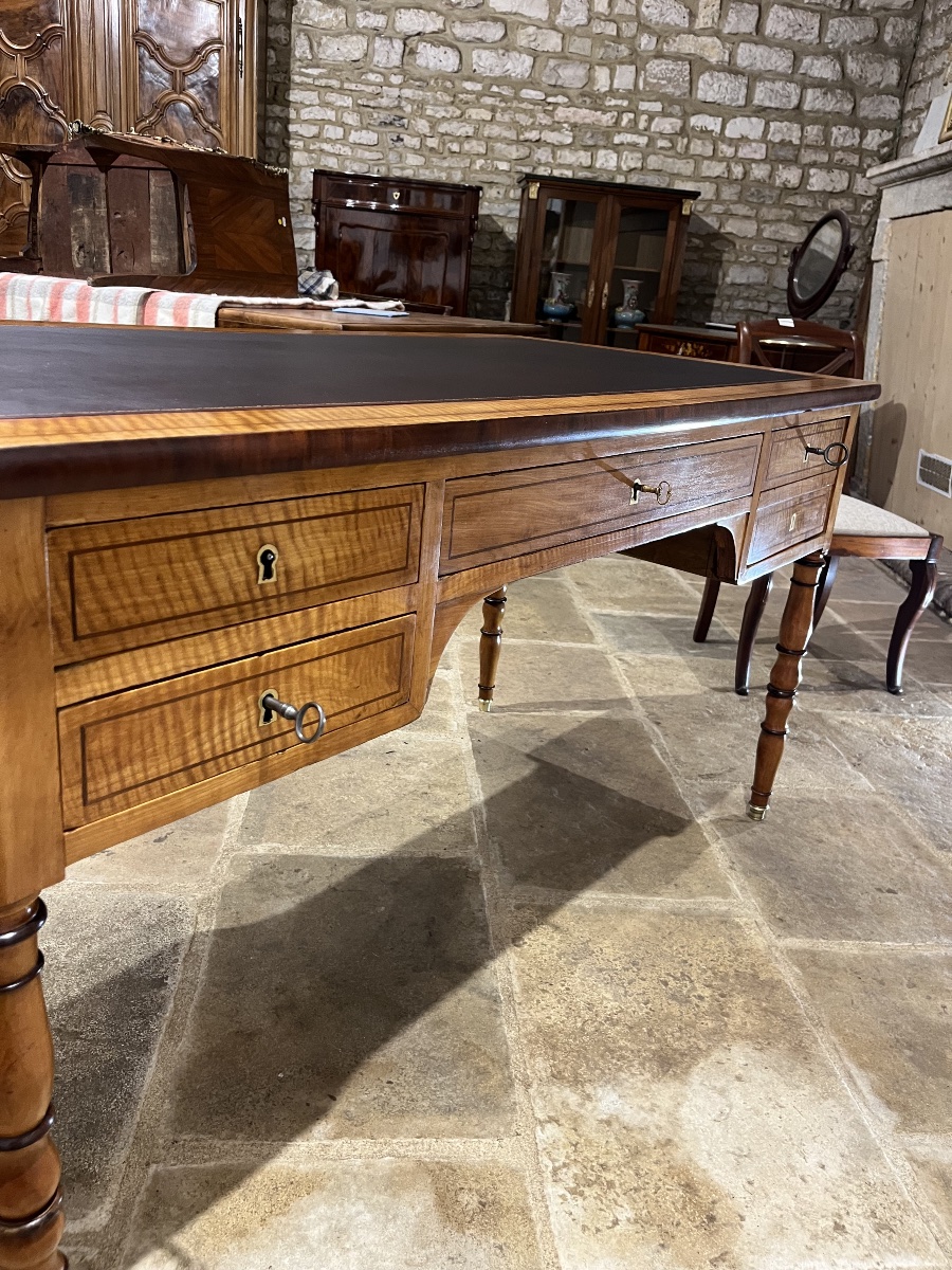 Bureau plat Charles X en citronnier -photo-4