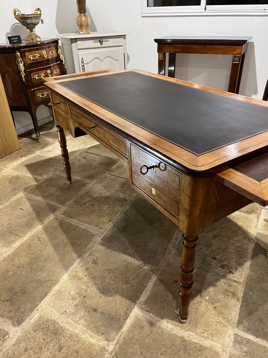 Bureau plat Charles X en citronnier -photo-6