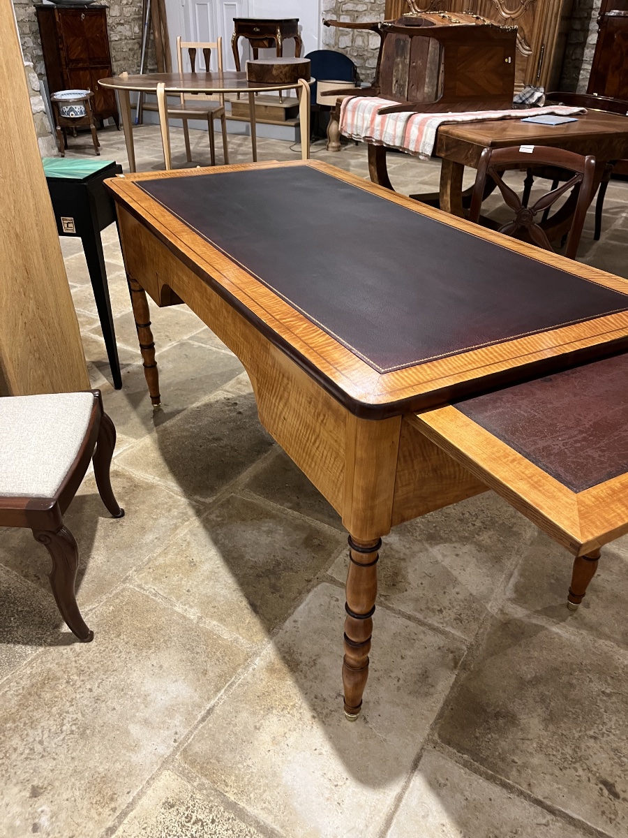 Bureau plat Charles X en citronnier -photo-7