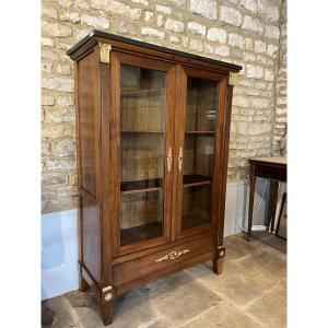 Directoire-style Display Cabinet In Walnut