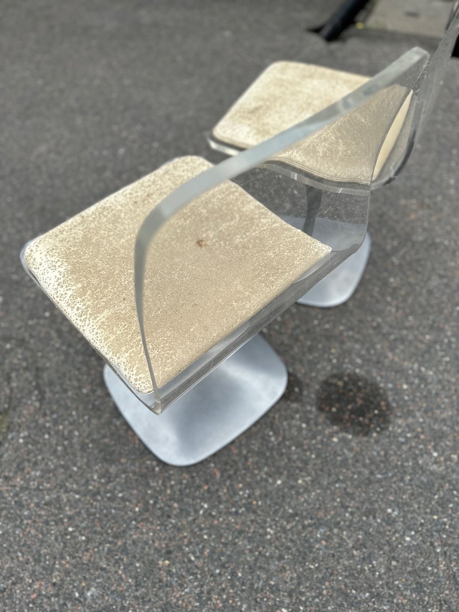 Chaise En Plexiglass Sur Base Aluminium-photo-4