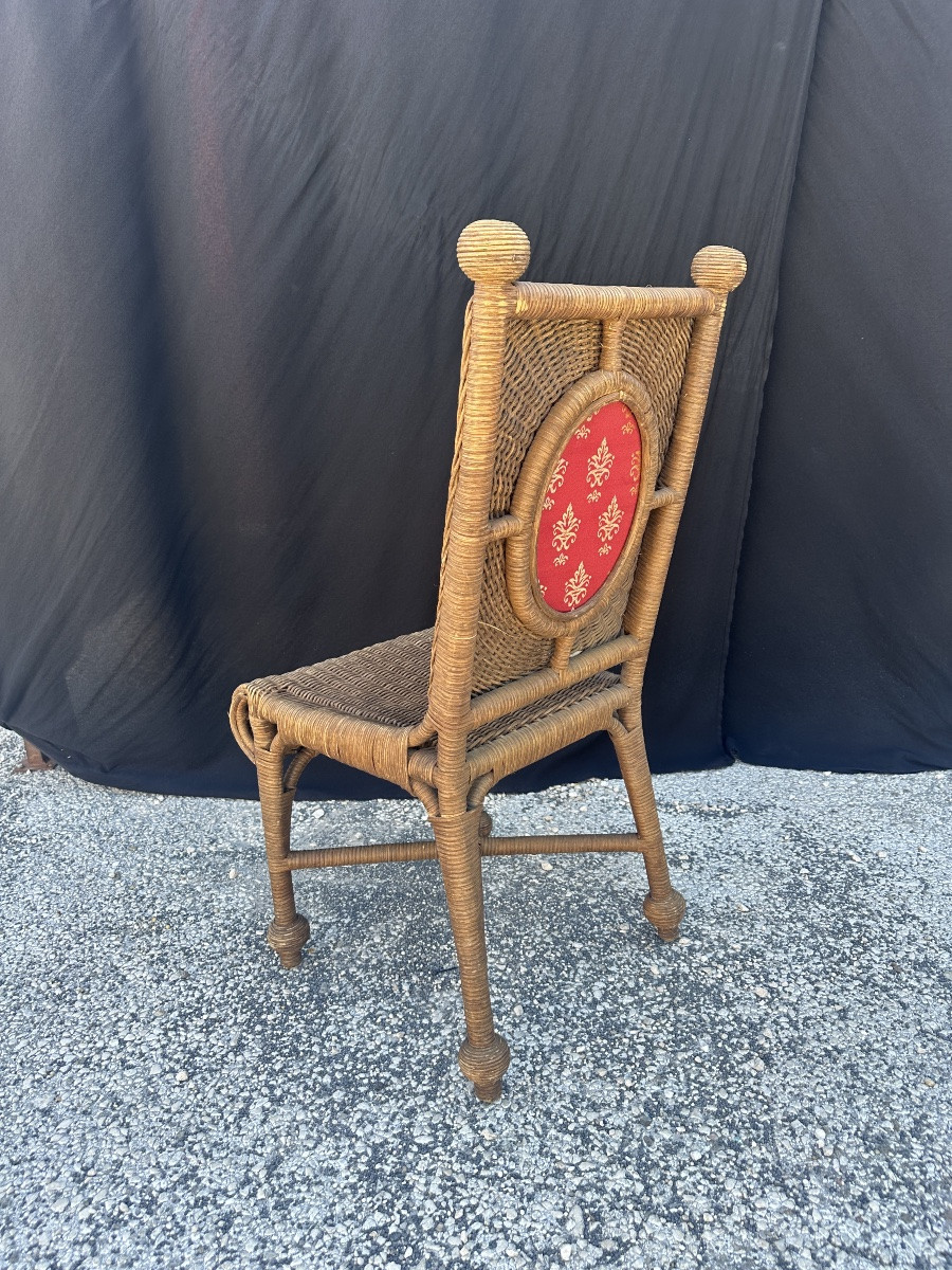 10 chaises en rotin années 1970-photo-4