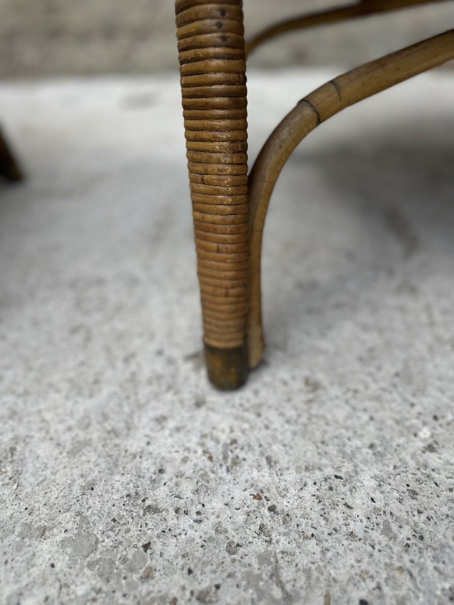 Paire de fauteuils  en rotin variante du modele RANA de Nana DITZEL-photo-6