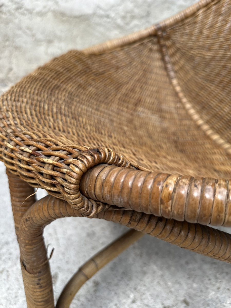 Paire de fauteuils  en rotin variante du modele RANA de Nana DITZEL-photo-7