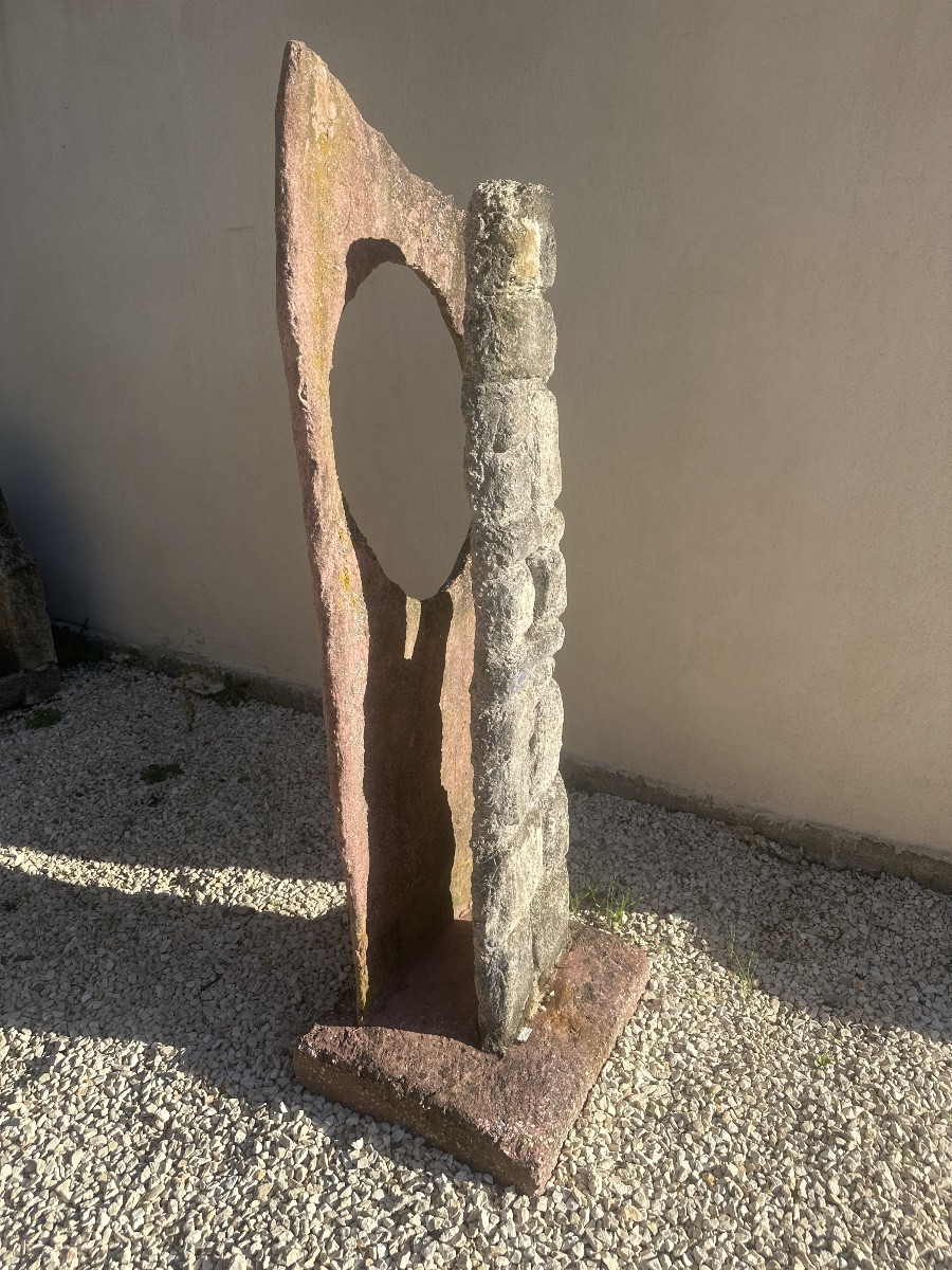 Sculpture en pierre et ciment
