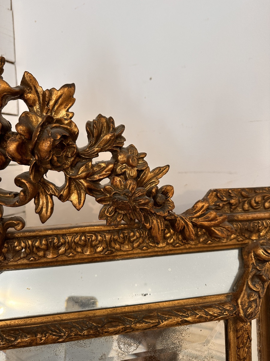Large Mirror With Closed Sides 19th Century-photo-2