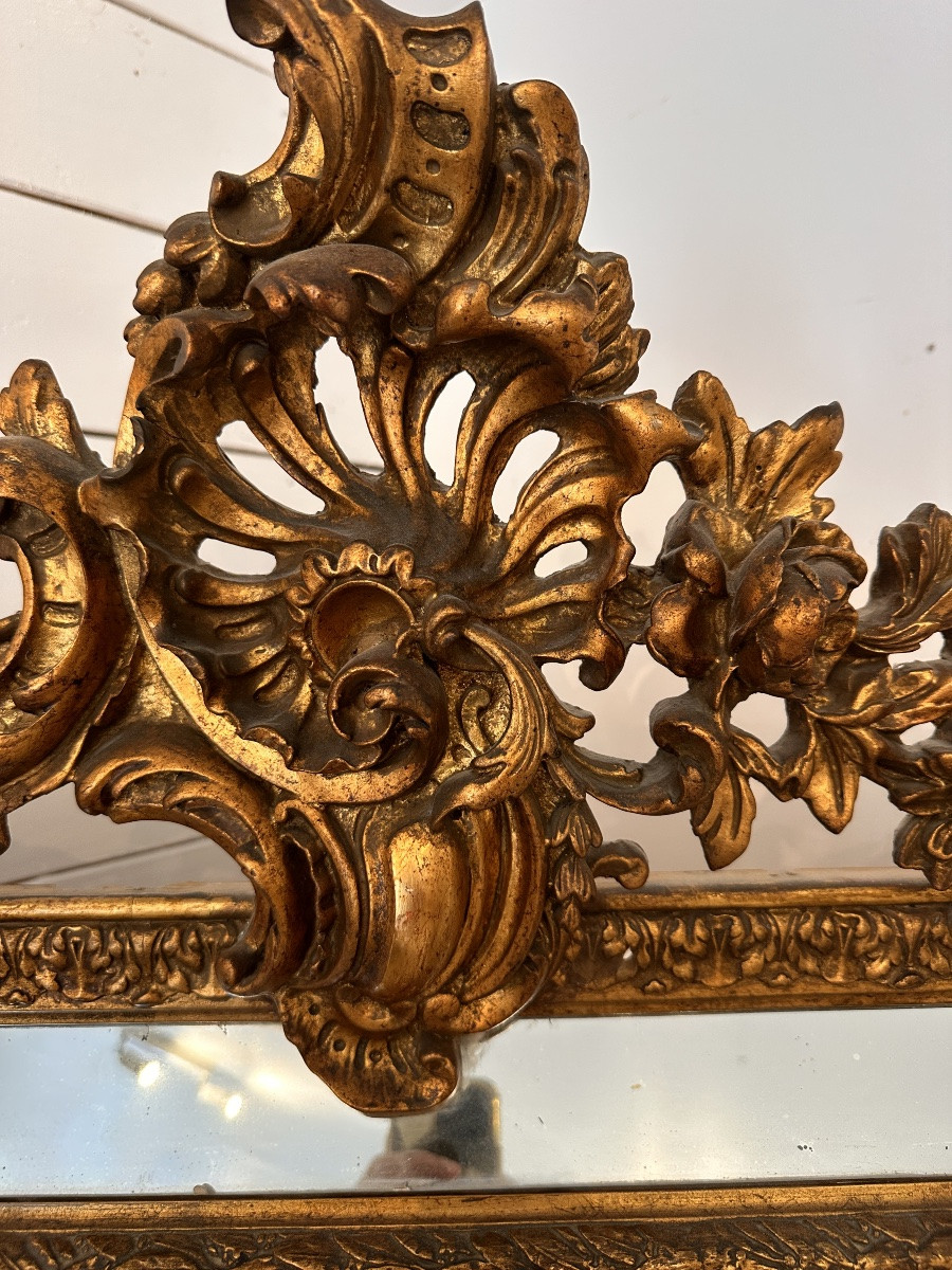 Large Mirror With Closed Sides 19th Century-photo-5