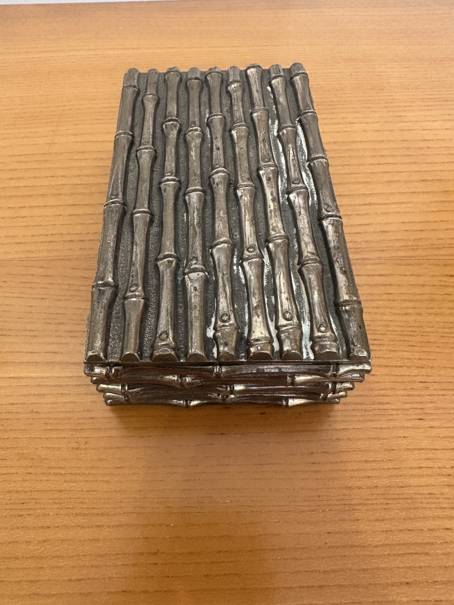 Bamboo-style Metal Box-photo-1