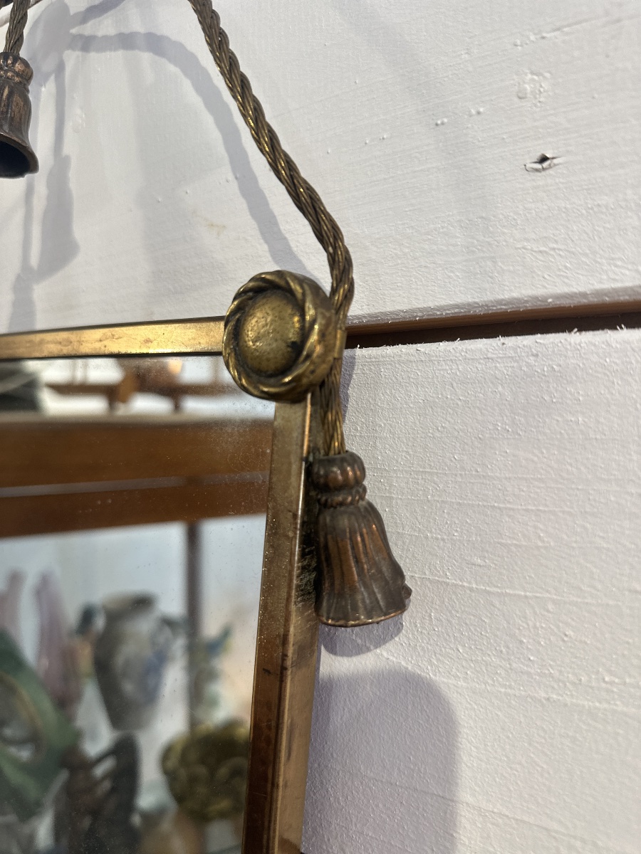 Miroir Anglais en laiton des années 1960-photo-3