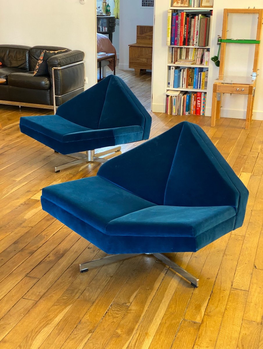Paire De Fauteuils « brasilia » édition Schmieder -photo-2