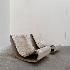 Pair Of Loop Armchairs By Willy Guhl