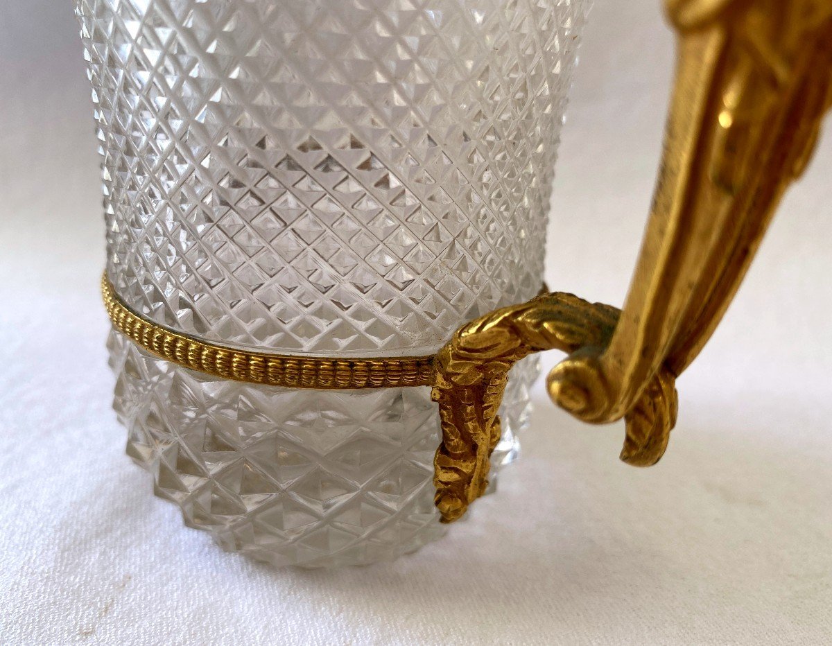 Empire Cup In Cut Crystal And Gilt Bronze-photo-1