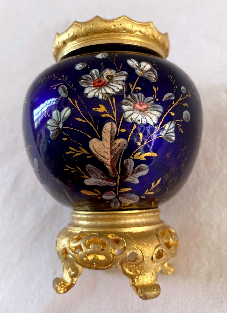 Gilt Bronze Mounted Enamel Vase