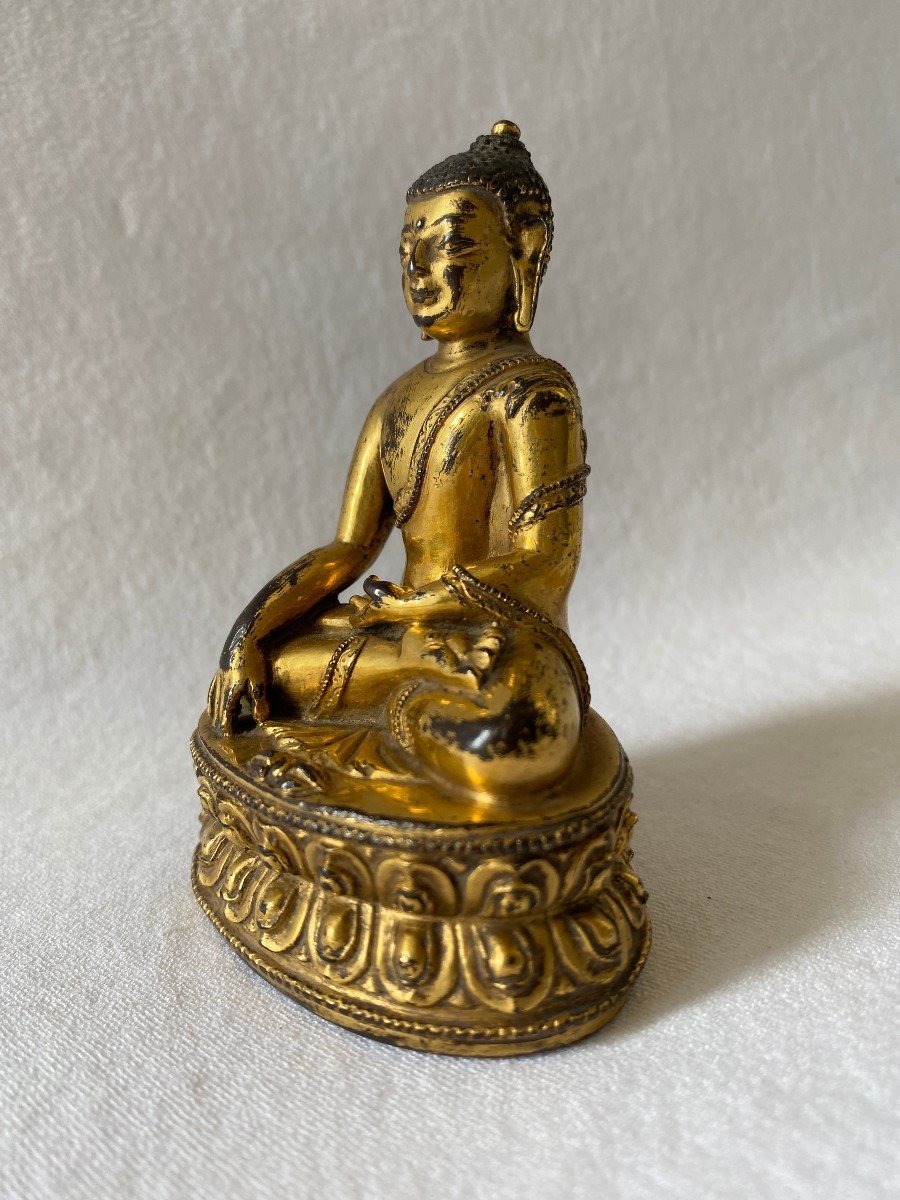 Buddha In Gilt Bronze-photo-3