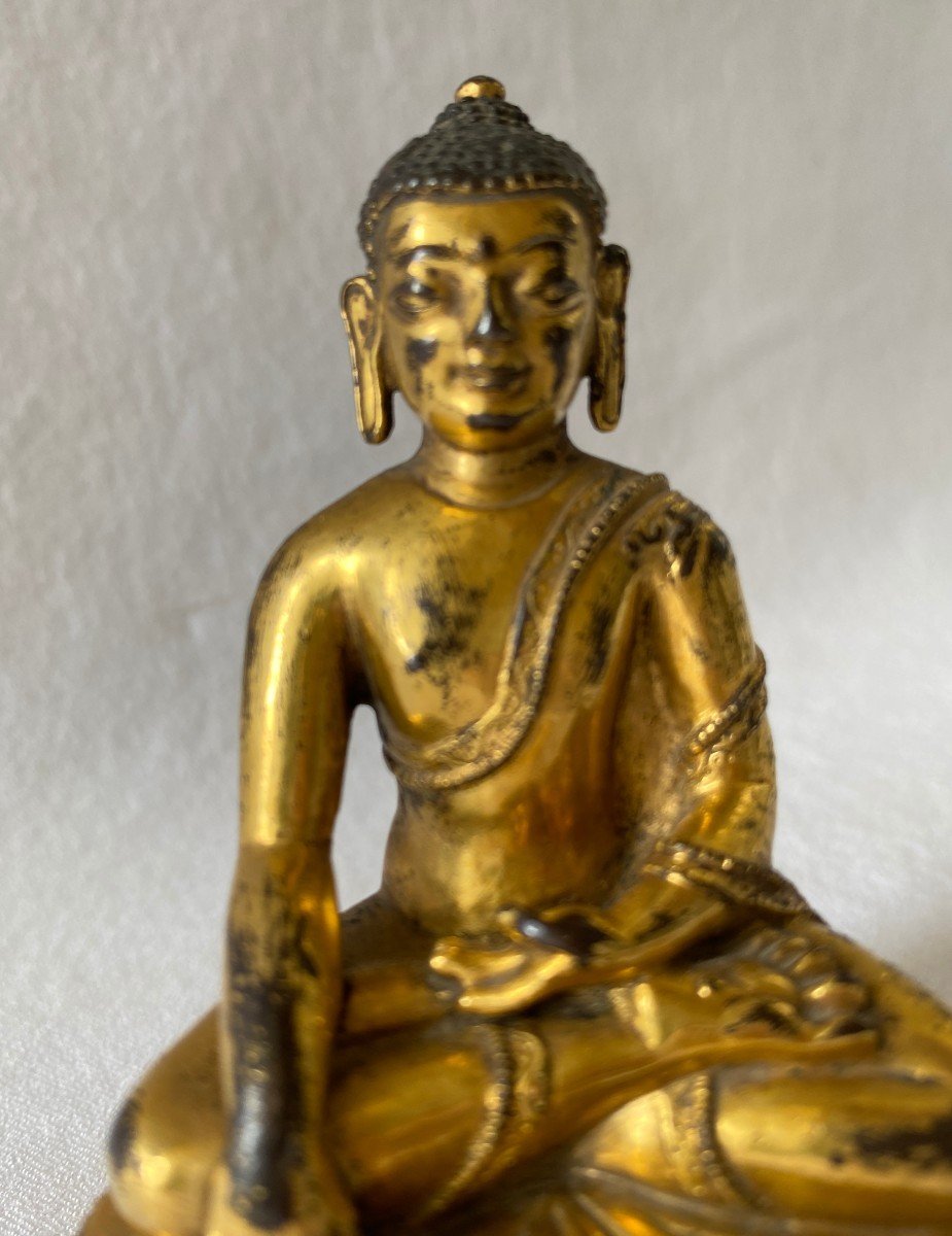 Buddha In Gilt Bronze-photo-3