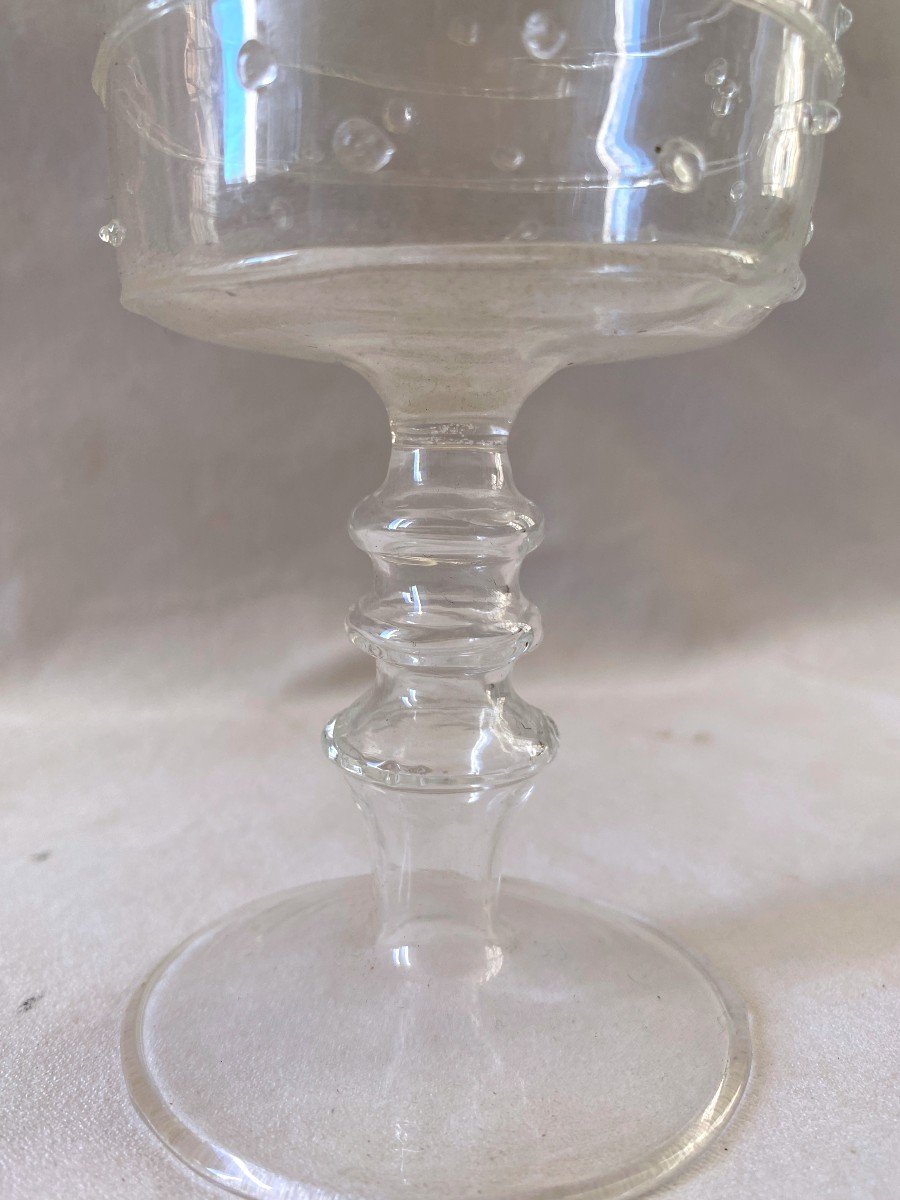 Glass Goblet From Venice XVIIth Century-photo-4
