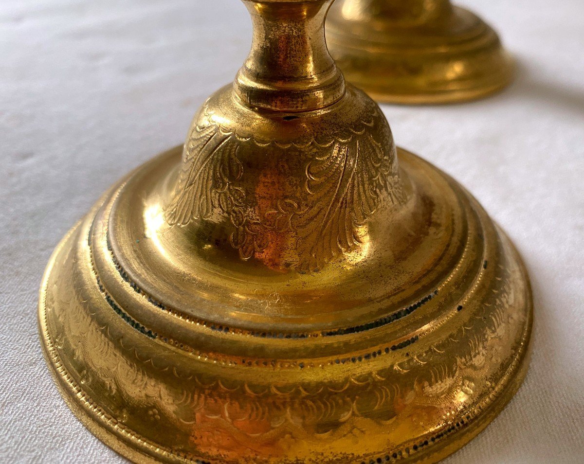 Bougeoirs De Toilette Transition En Bronze Doré-photo-4