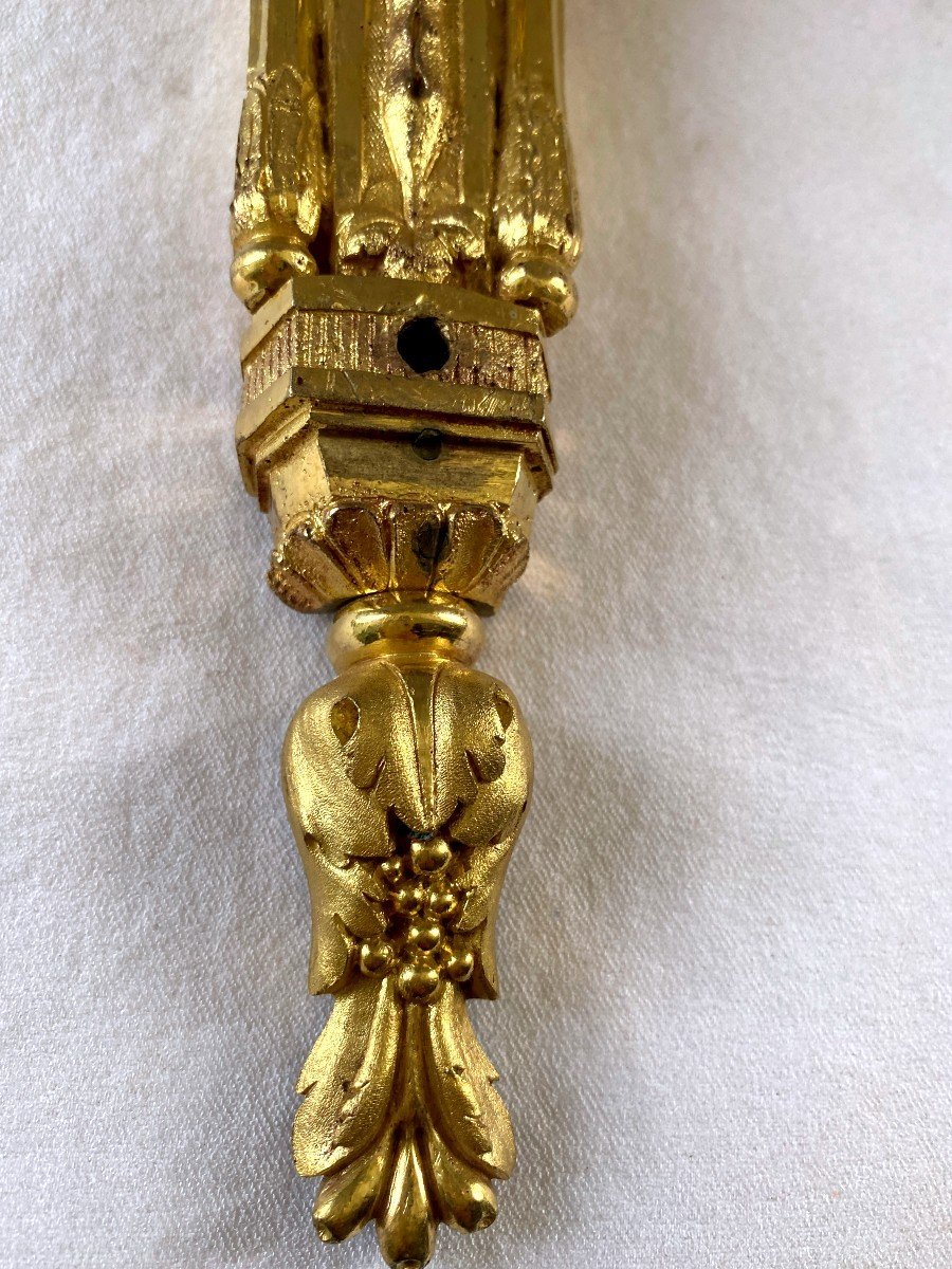 Directoire Period Wall Lights In Gilt Bronze-photo-3