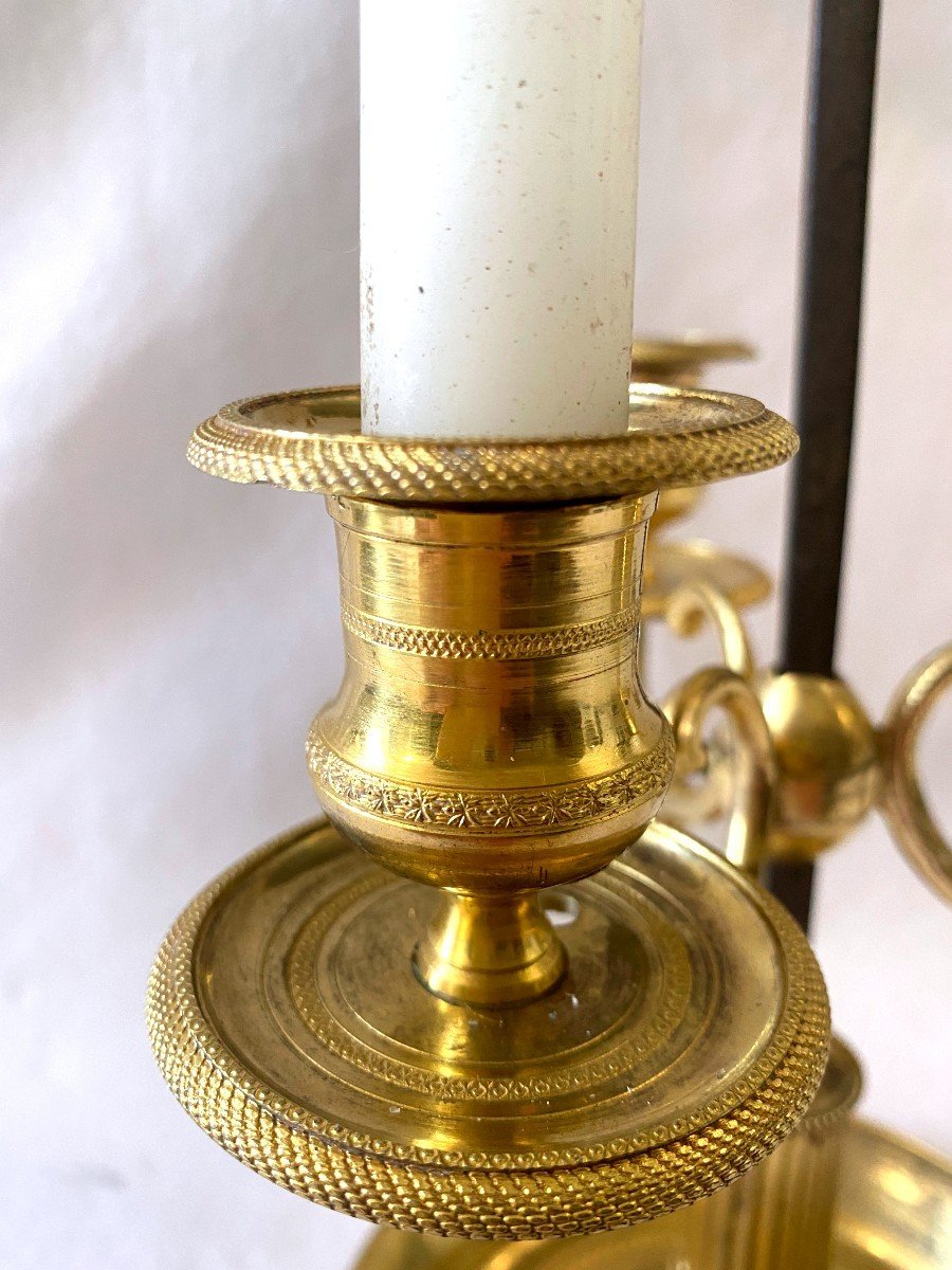 Lampe Bouillotte époque Directoire En Bronze Doré-photo-4