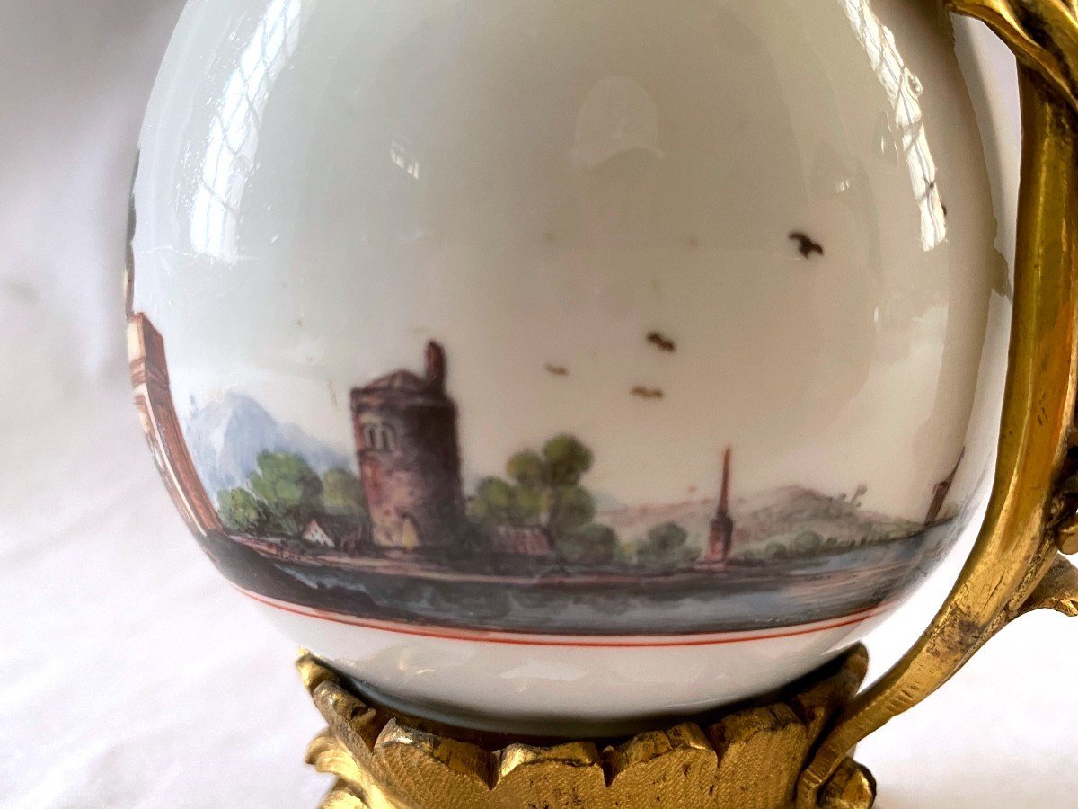 Louis XV Period Gilt Bronze Mounted Meissen Vase-photo-4