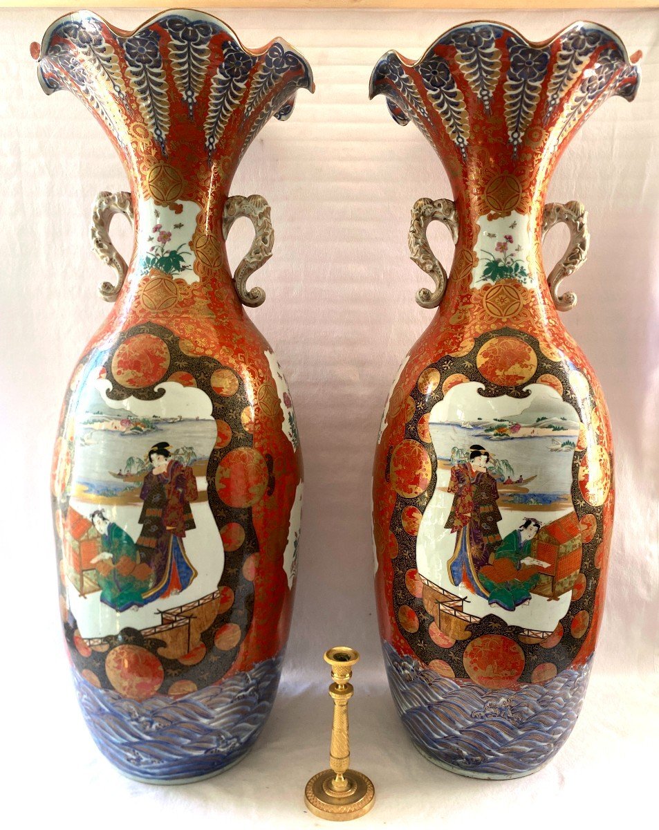 Pair Of Large Vases Japan Edo Period