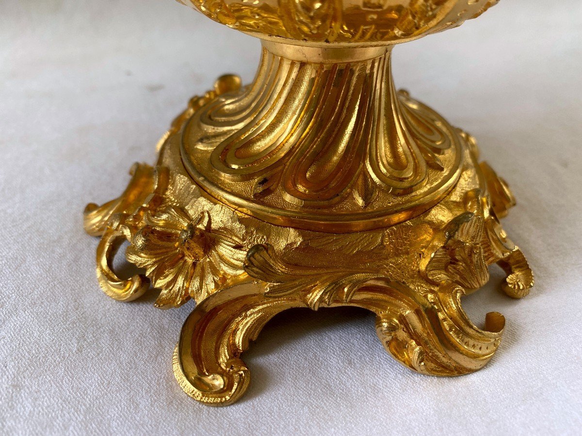 Coupe En Famille Verte époque Kangxi Montée Bronze Doré -photo-3