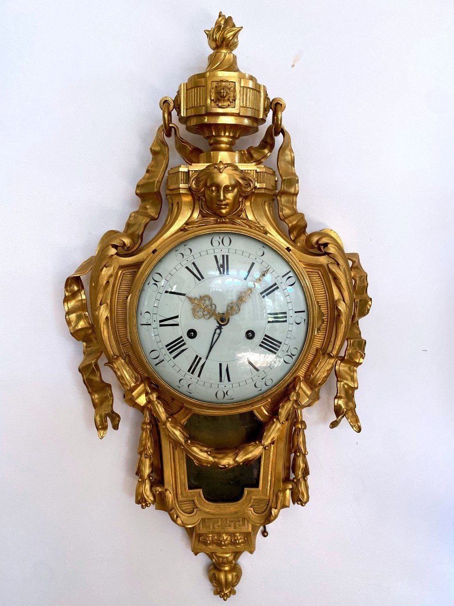 Osmond Large Louis XVI Cartel In Gilt Bronze