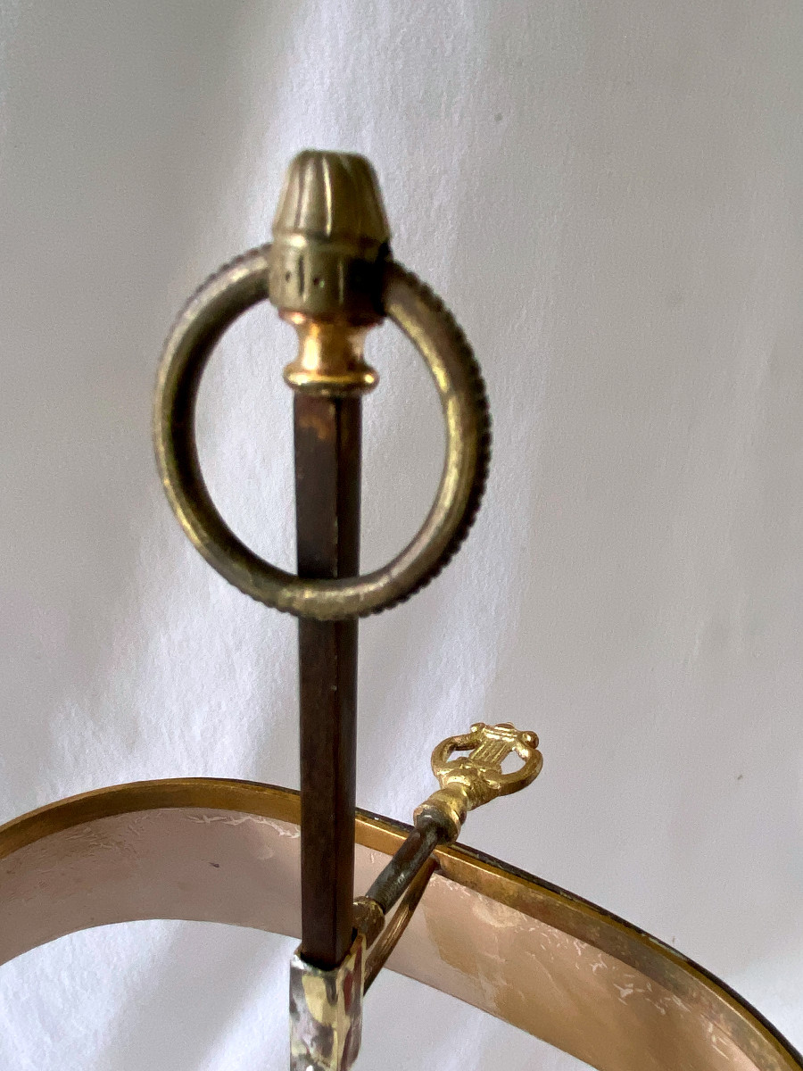 Lampe Bouillotte Louis XVI En Bronze Doré-photo-6