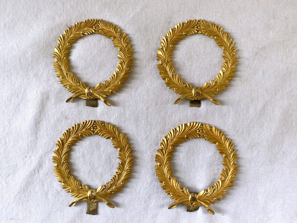 Quatre Couronnes Empire En Bronze Doré-photo-2