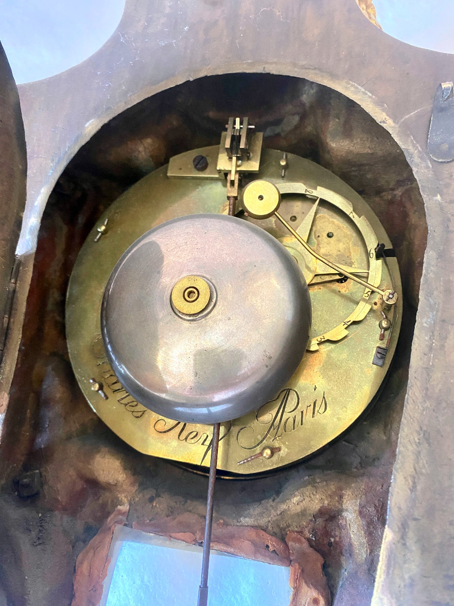 Louis XVI Period Gilt Bronze Cartel Clock-photo-8