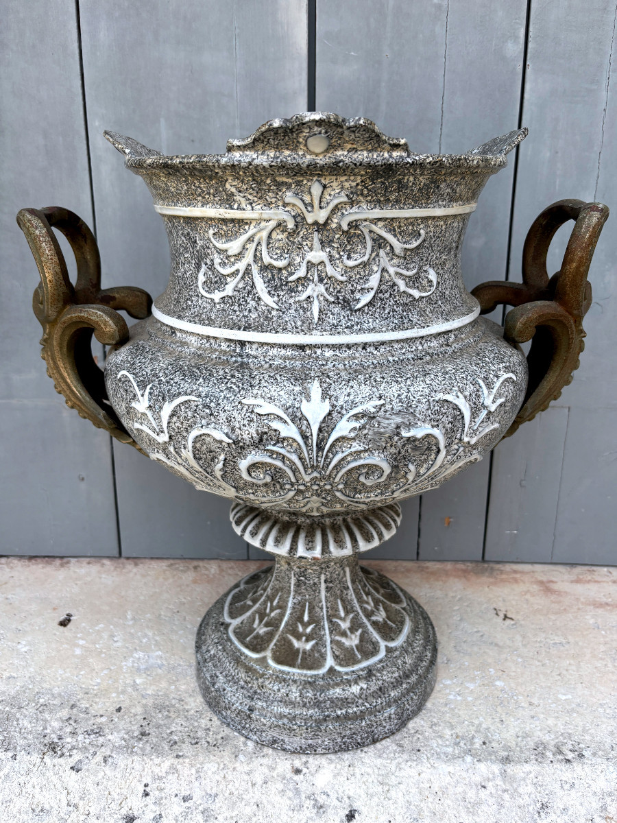 Vase en Fonte Emaillé-photo-3
