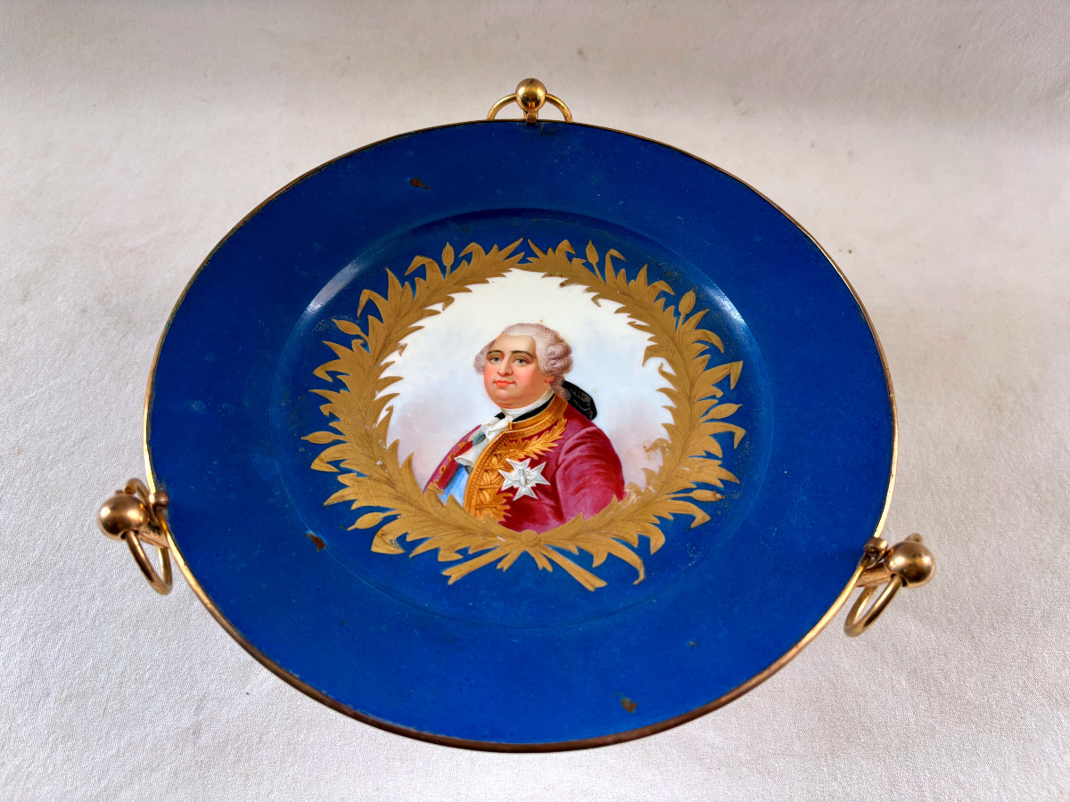 Coupe Montée en Porcelaine de Sèvres et bronze doré-photo-2