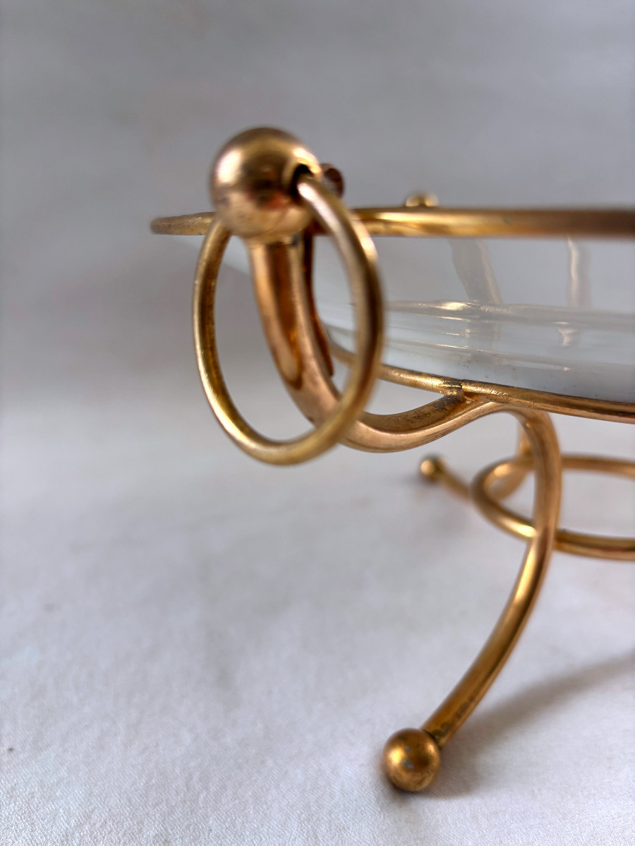 Coupe Montée en Porcelaine de Sèvres et bronze doré-photo-1