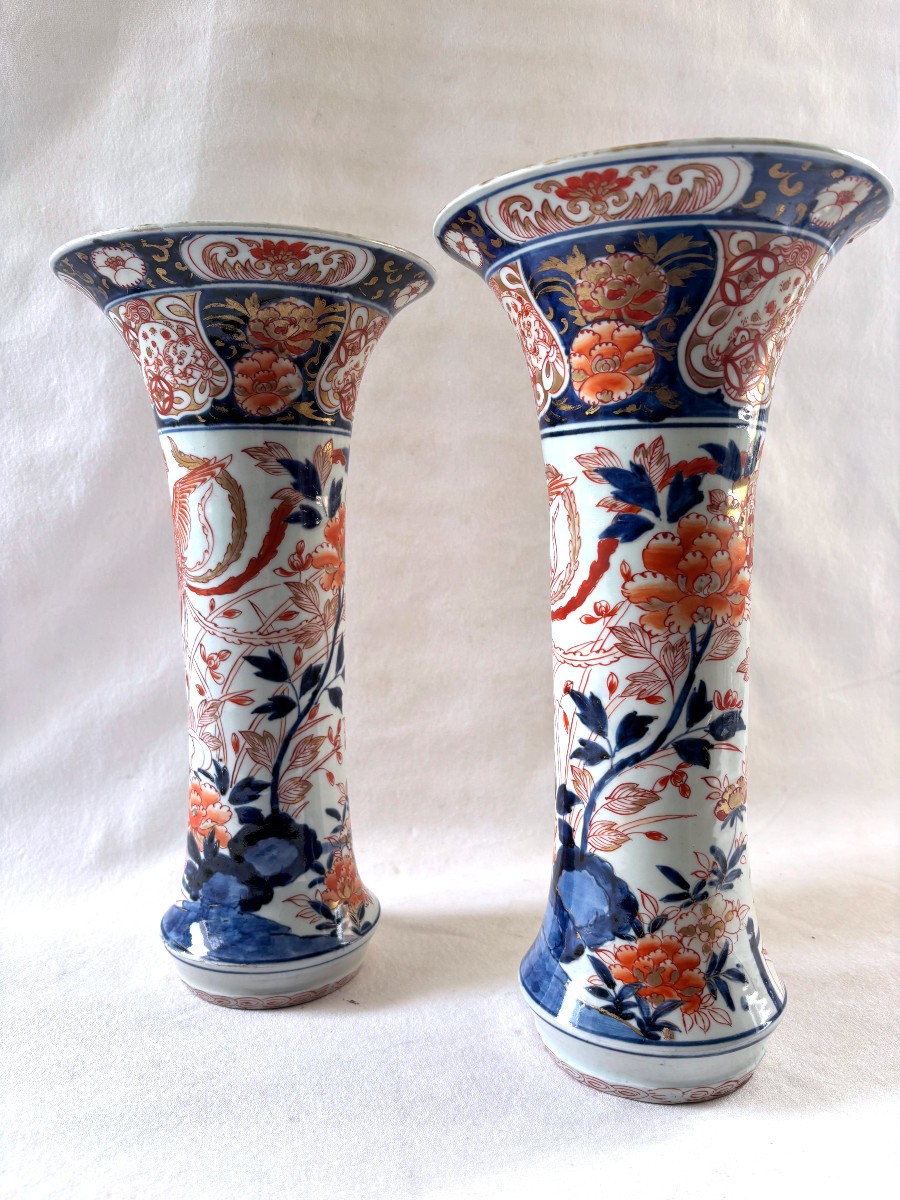 Pair Of Imari Porcelain Vases-photo-2