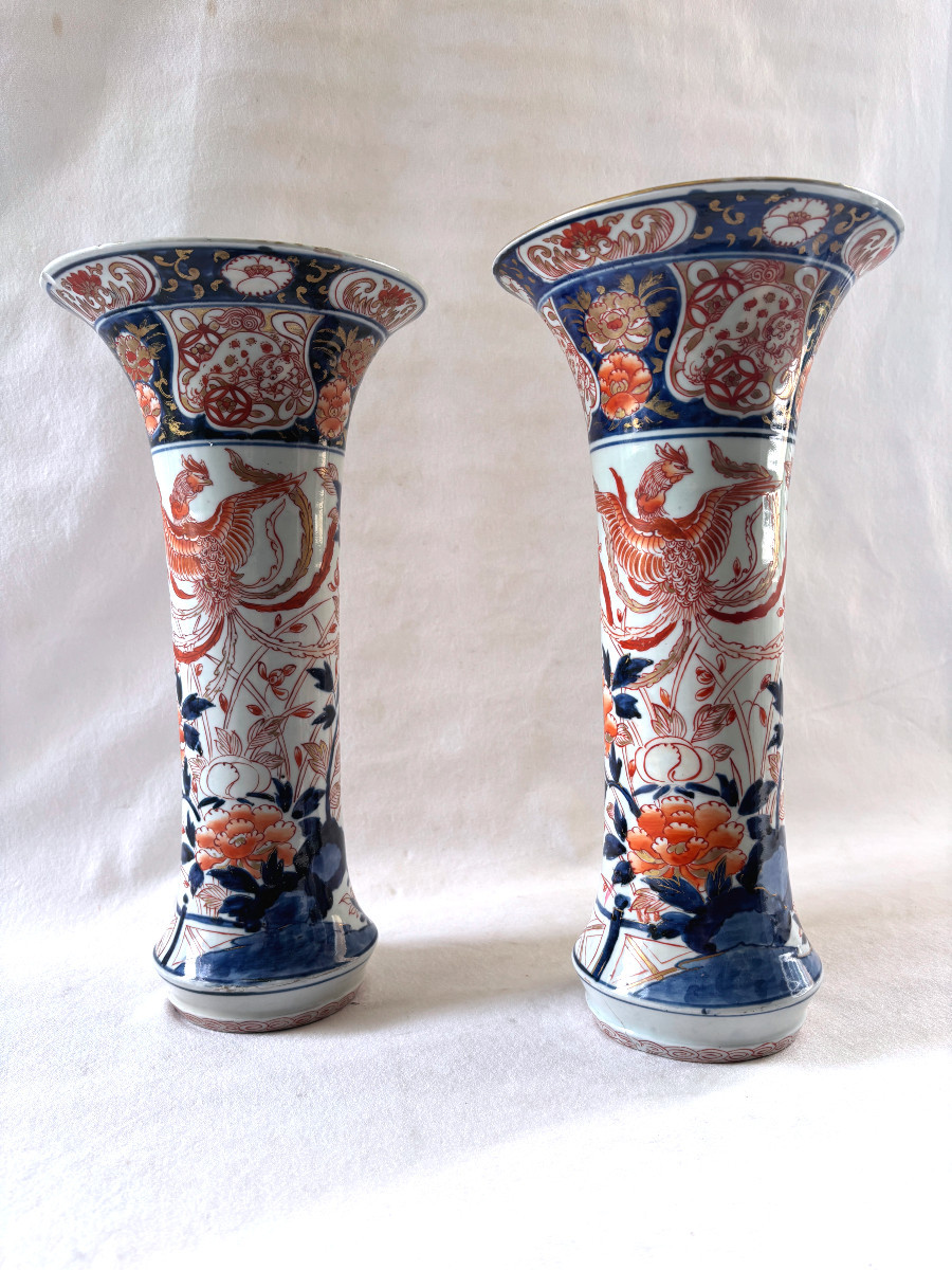 Pair Of Imari Porcelain Vases-photo-3