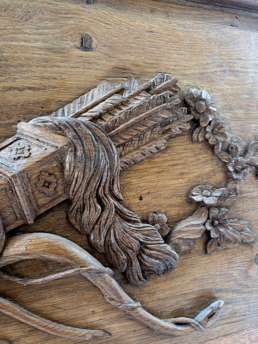Louis XVI Style Carved Oak Paneling-photo-4