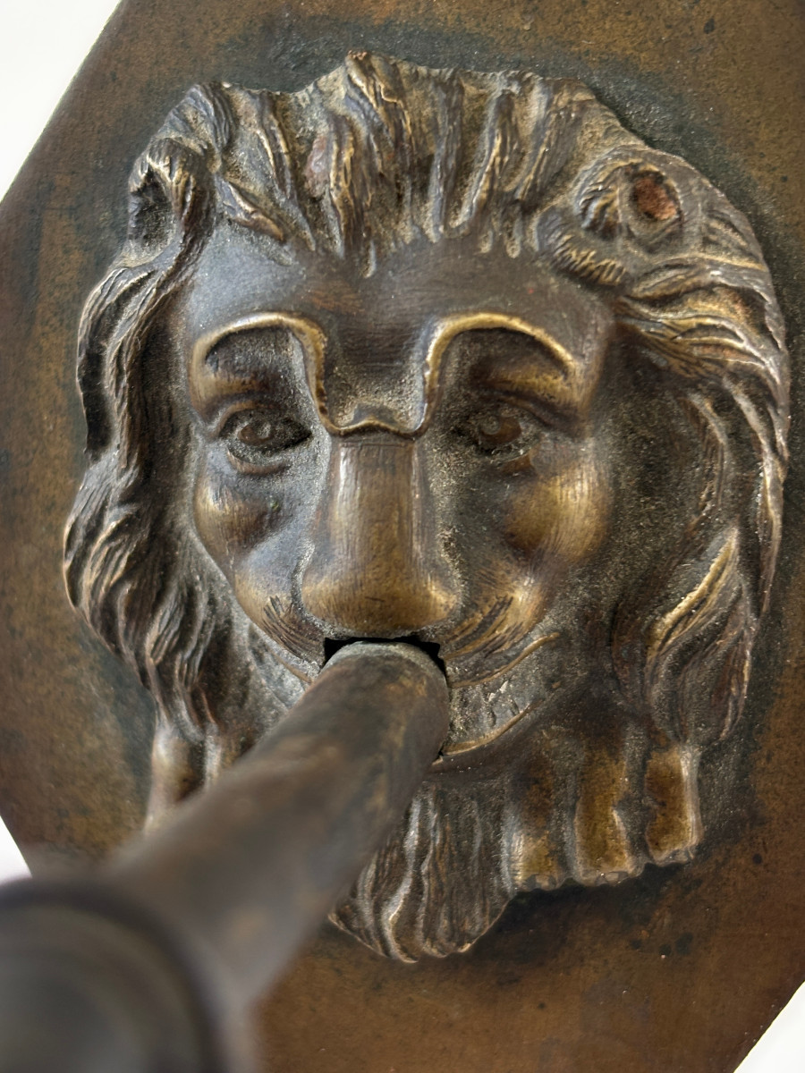 Paire d'applique époque Empire en bronze patiné-photo-3