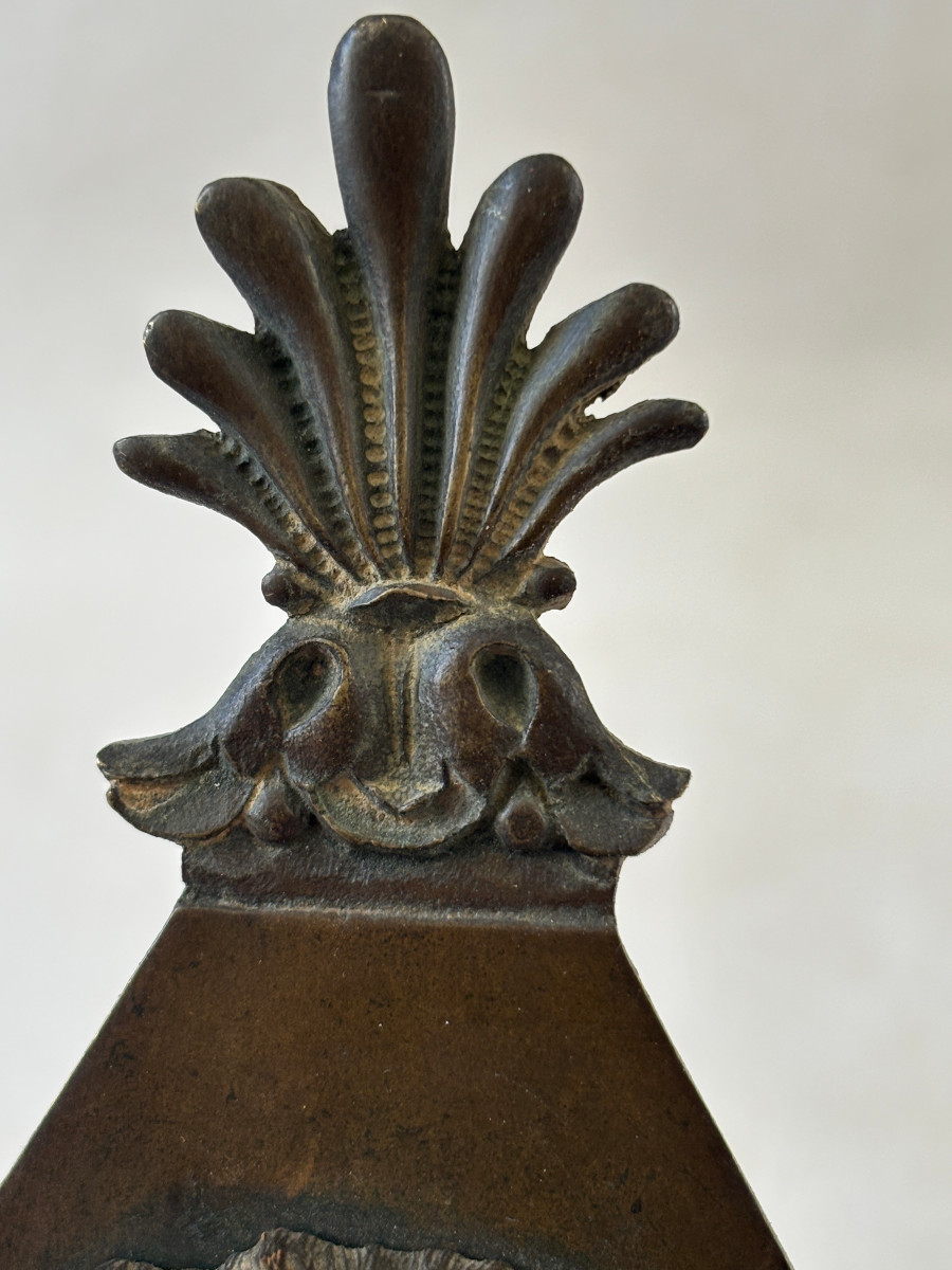 Paire d'applique époque Empire en bronze patiné-photo-4