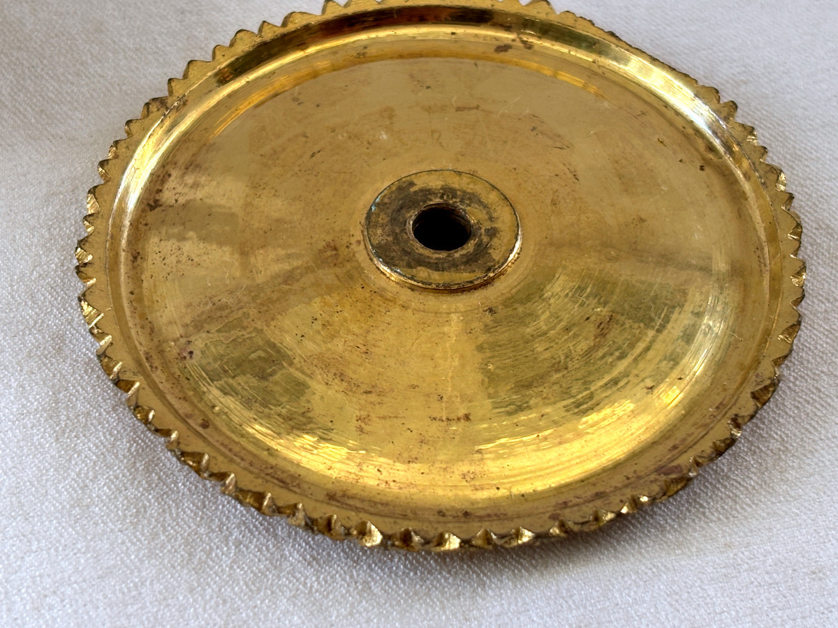 Louis XVI Gilt Bronze Candlestick Tops-photo-8