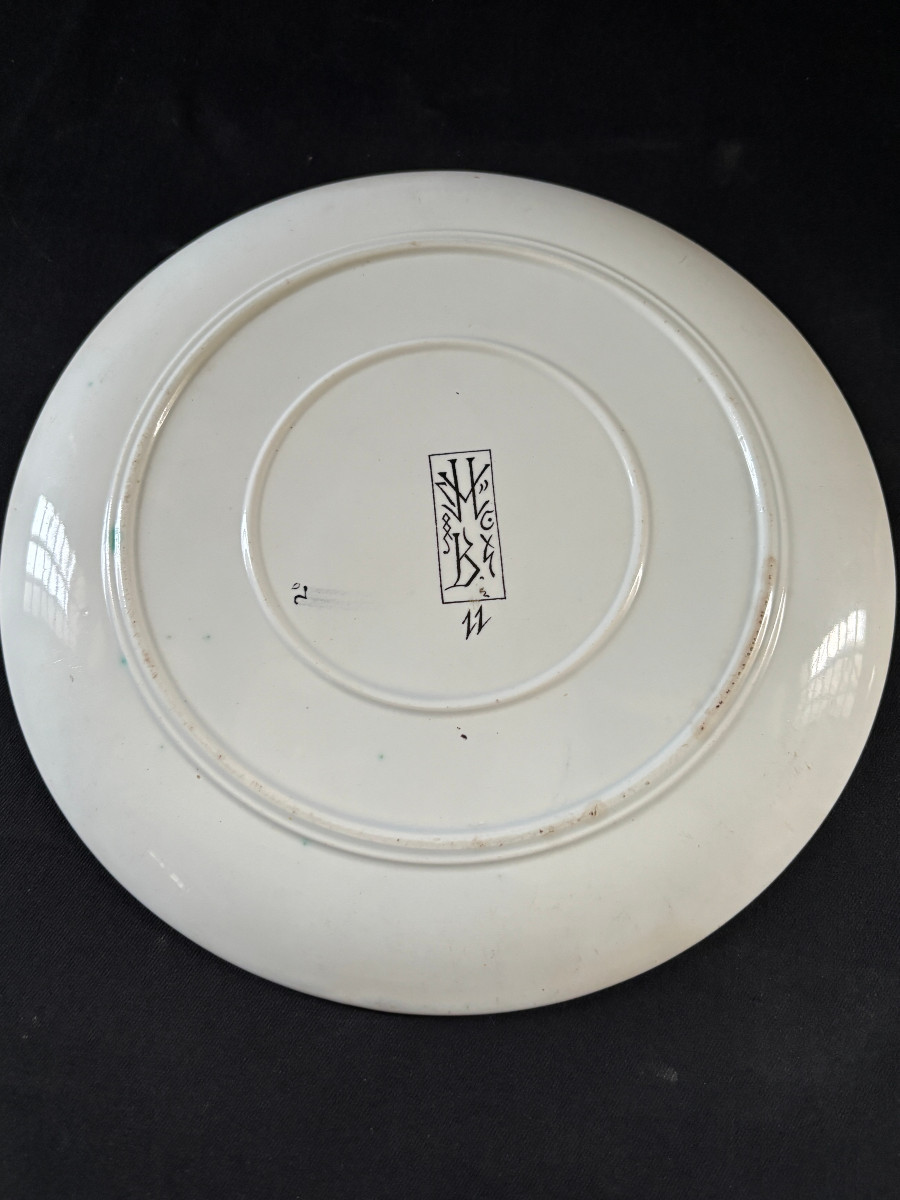 Jules Vieillard Bordeaux Plate With Mice-photo-4