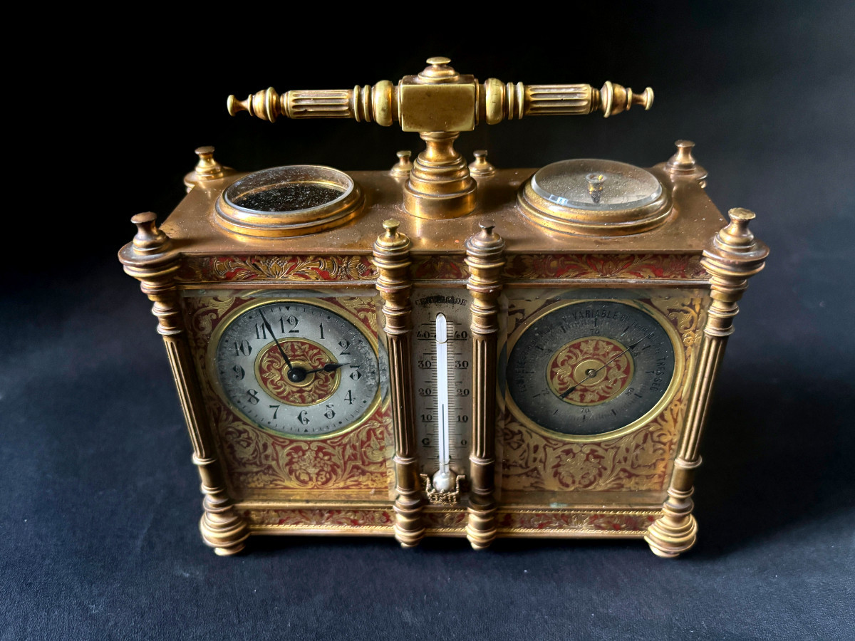 Pendulette et baromètre de bureau-photo-2