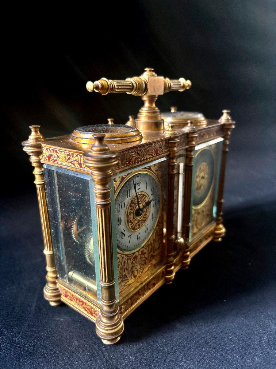 Pendulette et baromètre de bureau-photo-3
