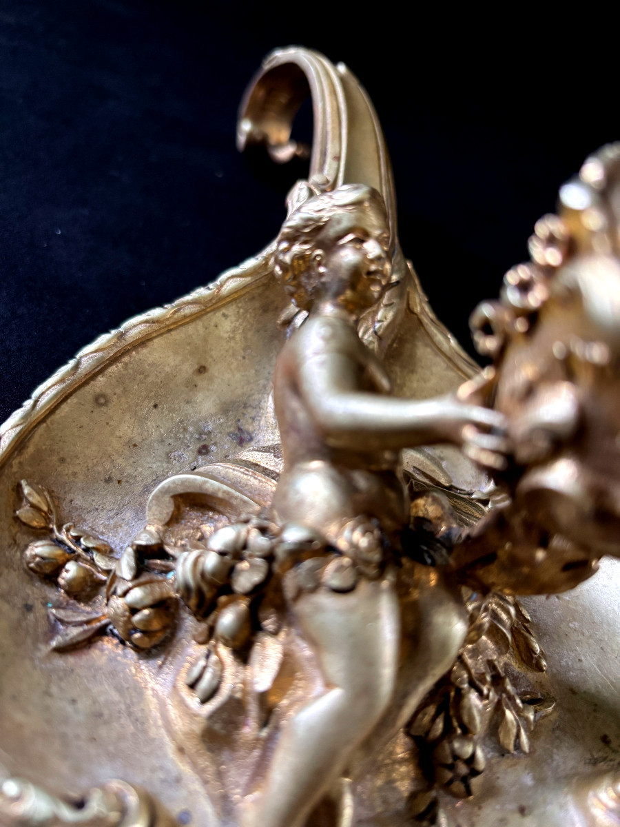 Henry Dasson Bronze Hand Candlestick-photo-1