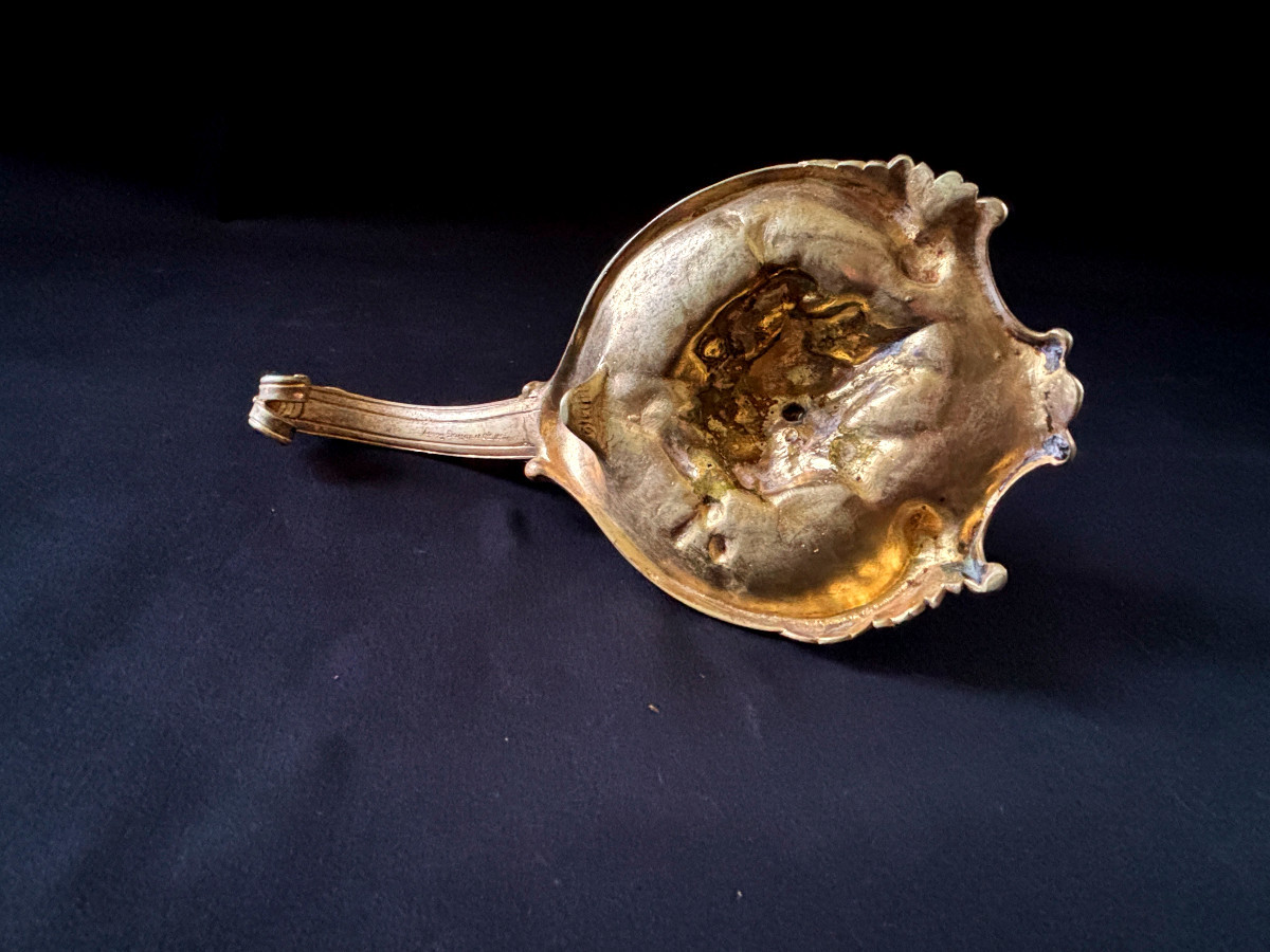 Henry Dasson Bronze Hand Candlestick-photo-6